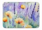 Lavender in Watercolor Memory Foam Kitchen Mat Machine Washable Anti-Fatigue Mat Cushion Comfort Bath Mat or Kitchen Rug