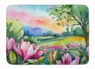 Louisiana Magnolias in Watercolor Memory Foam Kitchen Mat Machine Washable Anti-Fatigue Mat Cushion Comfort Bath Mat or Kitchen Rug