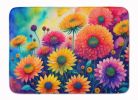 Chrysanthemums in Color Memory Foam Kitchen Mat Machine Washable Anti-Fatigue Mat Cushion Comfort Bath Mat or Kitchen Rug