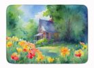 Massachusetts Mayflowers in Watercolor Memory Foam Kitchen Mat Machine Washable Anti-Fatigue Mat Cushion Comfort Bath Mat or Kitchen Rug