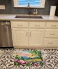 Louisiana Magnolias in Watercolor Memory Foam Kitchen Mat Machine Washable Anti-Fatigue Mat Cushion Comfort Bath Mat or Kitchen Rug