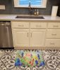 Texas Bluebonnets in Watercolor Memory Foam Kitchen Mat Machine Washable Anti-Fatigue Mat Cushion Comfort Bath Mat or Kitchen Rug