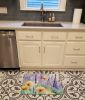 Lavender in Watercolor Memory Foam Kitchen Mat Machine Washable Anti-Fatigue Mat Cushion Comfort Bath Mat or Kitchen Rug