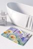 Lavender in Watercolor Memory Foam Kitchen Mat Machine Washable Anti-Fatigue Mat Cushion Comfort Bath Mat or Kitchen Rug