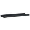 Picture Frame Ledge Shelves 2 pcs Black 15.7"x3.5"x1.2" MDF