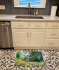 Massachusetts Mayflowers in Watercolor Memory Foam Kitchen Mat Machine Washable Anti-Fatigue Mat Cushion Comfort Bath Mat or Kitchen Rug