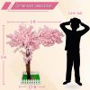 Artificial Cherry Blossom Tree, Fake Tree Artificial Pink Sakura Tree Wishing Tree Christmas Tree for Party, Wedding, Office, Home Decor