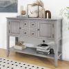 Cambridge Series Ample Storage Vintage Console Table with Four Small Drawers and Bottom Shelf for Living Rooms,Entrances and Kitchens