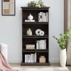 Glass display cabinet 4 Tier Glass Display Cabinet Storage Curio Cabinet with Flip up Glass Doors, Collectors Showcase Toy Figure Organizers Rack